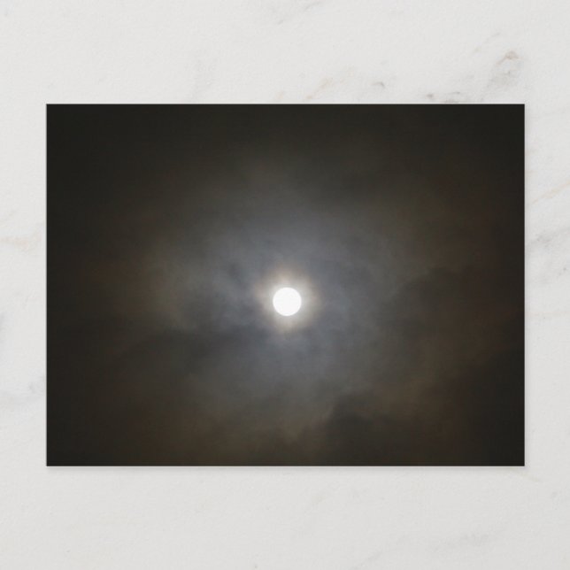 Carte Postale Pleine lune d'hiver (Devant)