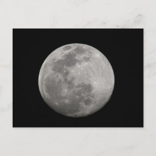 Carte Postale Pleine lune en noir et blanc. Crédit : Arthur