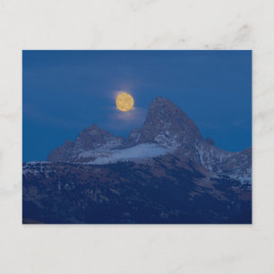 Carte Postale Pleine Lune Levante Grand Teton Driggs, Idaho