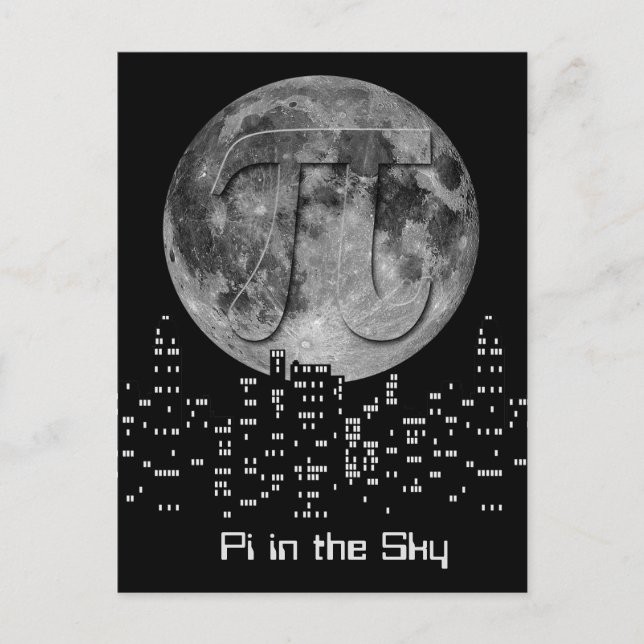 Carte Postale Pleine lune Pi Dans Le Ciel (Devant)