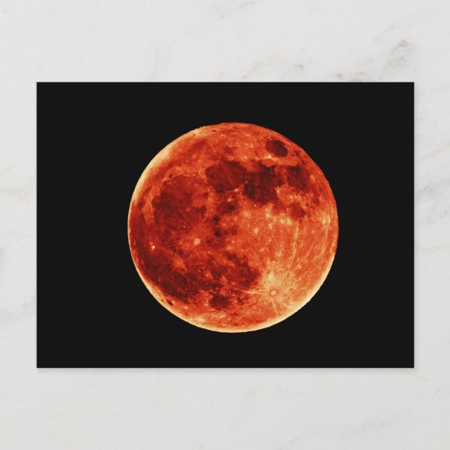 Carte postale Pleine lune rouge (Devant)