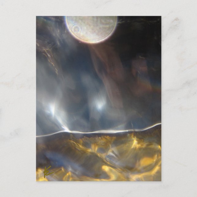 Carte Postale Pleine lune Sur Des Terres Dorées, Pacifique, Ésot (Devant)