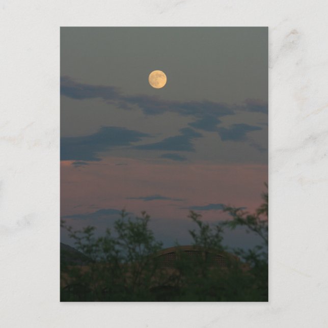 Carte Postale Pleine lune sur Scottsdale (Devant)
