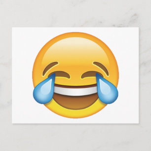 Carte Postale Pleurer de rire Larmes de joie émoji