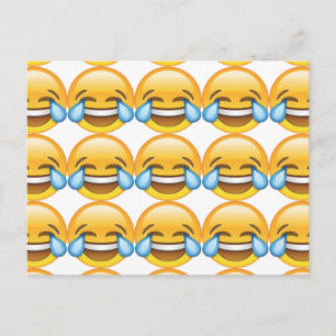 Carte Postale Pleurer de rire Larmes de joie émoji