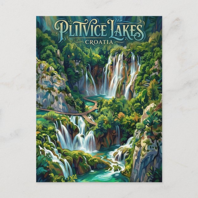 Carte Postale Plitvice Lakes Croatia (Devant)