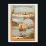 Carte Postale PLM Paris Marseille France Poster vintage 1904<br><div class="desc">affiche vintage de voyage ferroviaire de France. Publié en 1904. Veuillez noter que nos affiches sont des reproductions de haute qualité basées sur des scans professionnels, très haute résolution des originaux. Notre processus de retouche manuelle n'implique pas l'utilisation de filtres qui enlèvent les détails ou la texture d'origine que vous...</div>