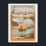 Carte Postale PLM Paris Marseille France Poster vintage 1904<br><div class="desc">affiche vintage de voyage ferroviaire de France. Publié en 1904. Veuillez noter que nos affiches sont des reproductions de haute qualité basées sur des scans professionnels, très haute résolution des originaux. Notre processus de retouche manuelle n'implique pas l'utilisation de filtres qui enlèvent les détails ou la texture d'origine que vous...</div>