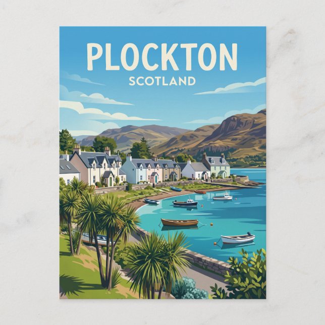 Carte Postale Plockton Écosse (Devant)