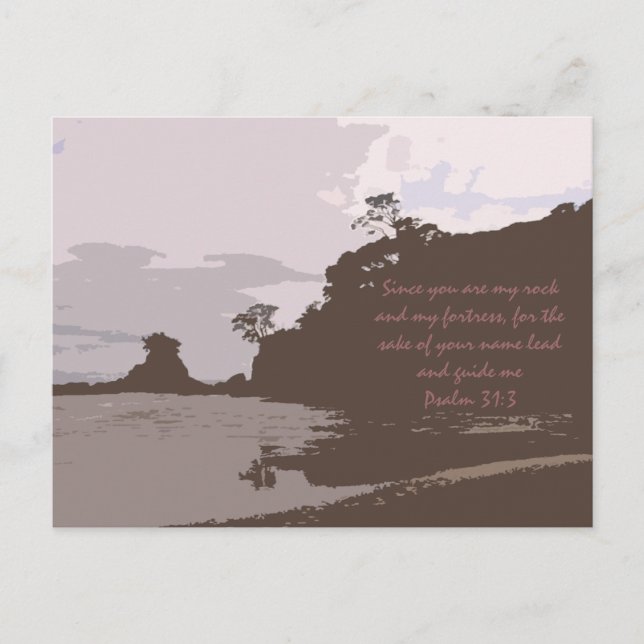 Carte Postale Plomb et me guider - Psaume 31:3 (Devant)