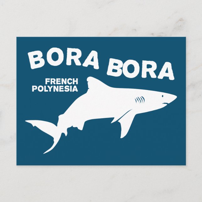 Carte Postale Plongée au milieu des requins à Bora Bora (Devant)