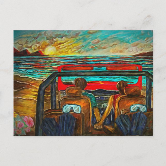 Carte Postale Plongée en apnée à Maui au poteau kilométrique 14 (Devant)