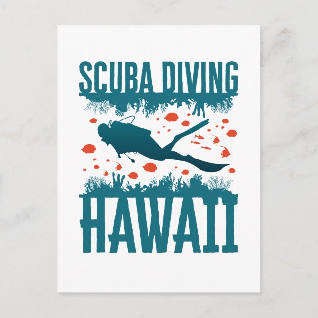 Carte Postale Plongée en apnée souvenir Hawaï (Devant)