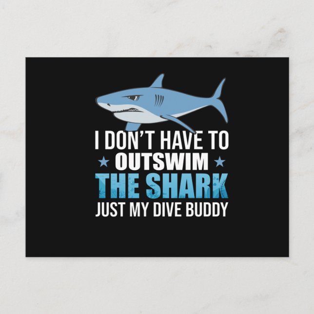 Carte Postale Plongée Plongée Plongée requin Plongée Océan (Devant)
