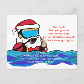 Carte Postale Plongée Santa Claus ポ ー ド