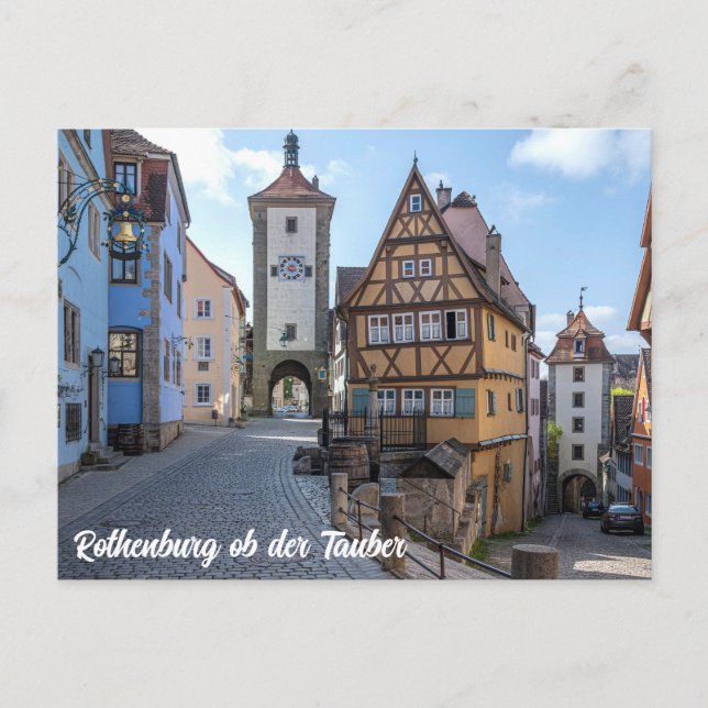 Carte Postale Plönlein à Rothenburg ob der Tauber, Allemagne (Devant)