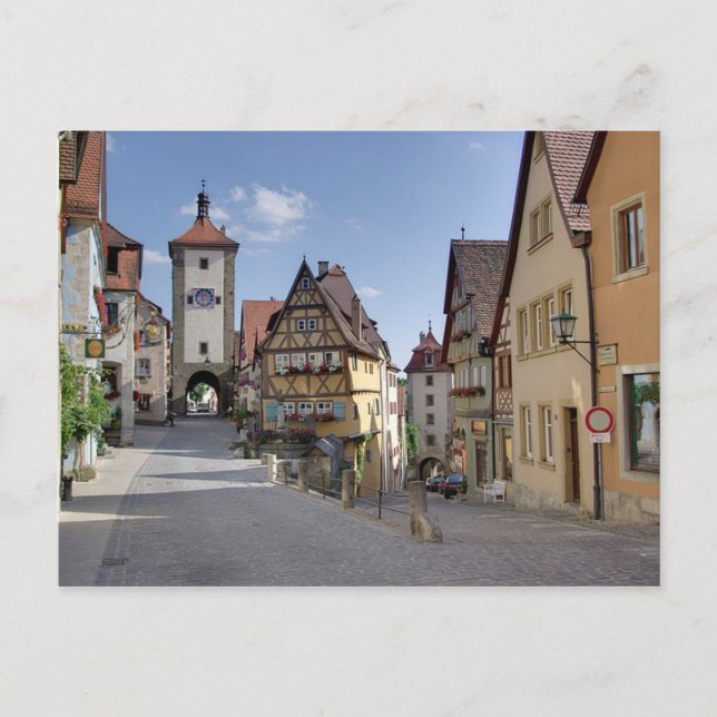Carte postale Plönlein Place, Rothenburg, Allemagn (Devant)