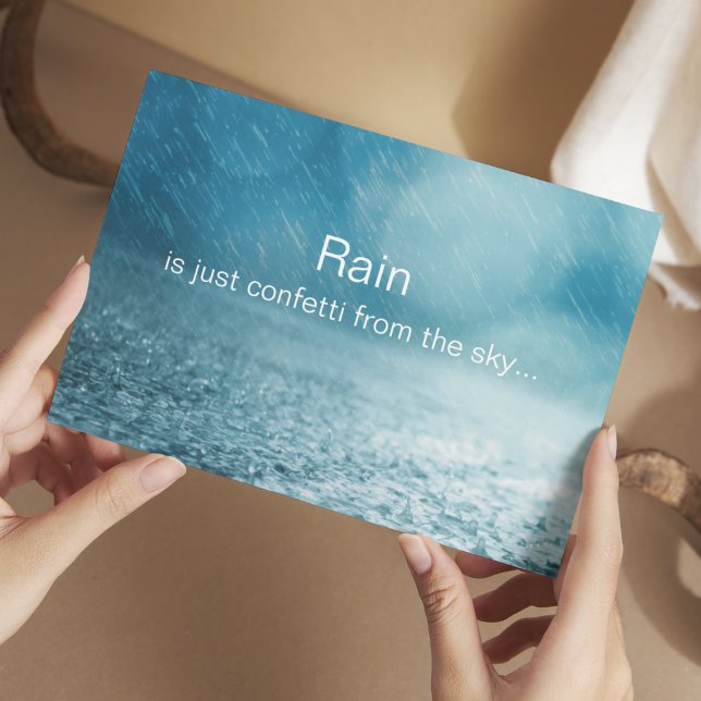 Carte Postale Pluie, confettis du ciel - Citation inspirante (Créateur téléchargé)