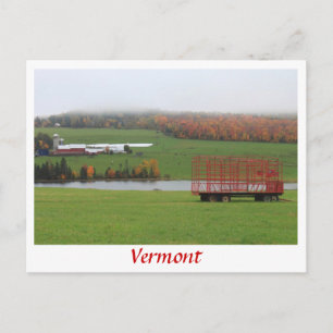 Carte Postale Pluie d'octobre de la ferme du Vermont