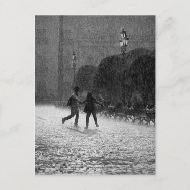 Carte Postale Pluie en chute dans le centre-ville de Leon Guanaj (Devant)