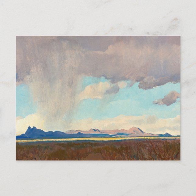 Carte Postale Pluie pour le Golfe par Maynard Dixon (Devant)