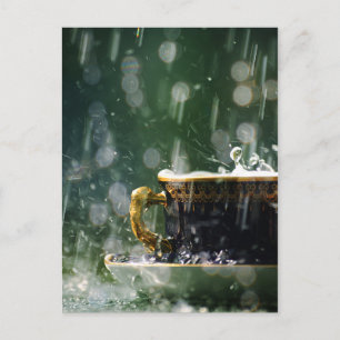 Carte Postale Pluie sur un Teacup