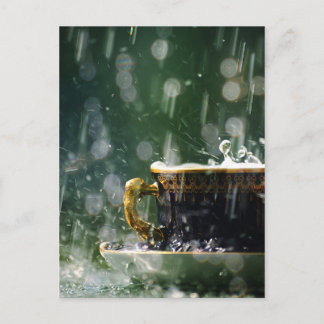 Carte Postale Pluie sur un Teacup