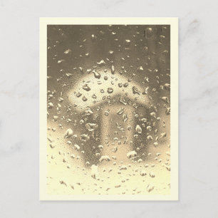 Carte Postale Pluie verglaçante sur fenêtre Vintage