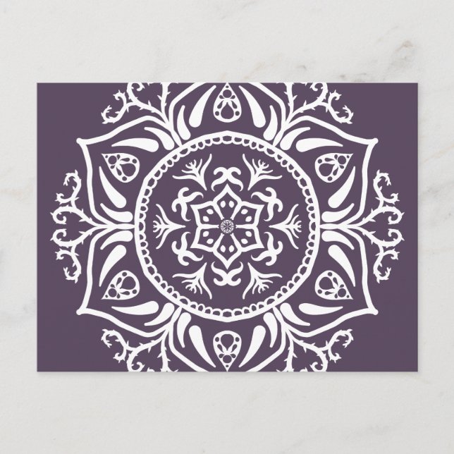 Carte Postale Plum Mandala (Devant)