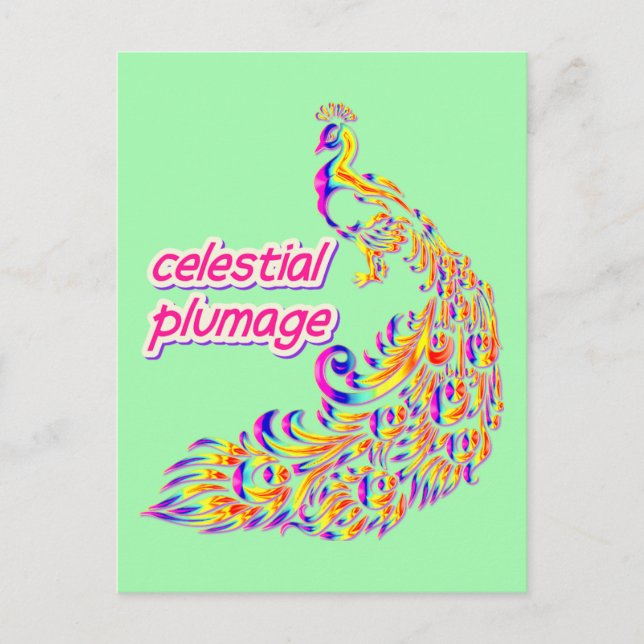 Carte Postale plumage céleste (Devant)