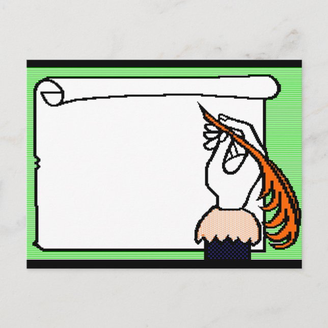 Carte Postale Plume, instrument d'écriture (Devant)