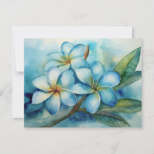 Carte Postale Plumeria bleue hawaïenne