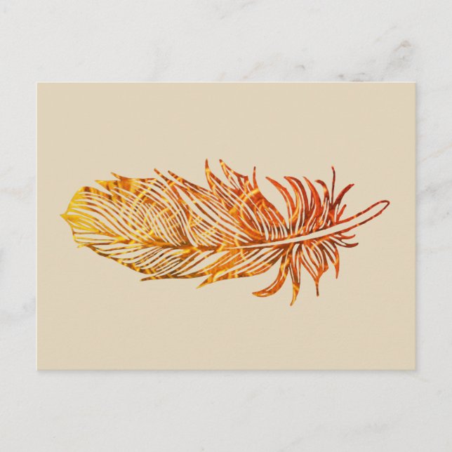 Carte postale Plumes d'or (Devant)