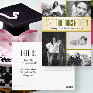 Carte Postale Pluriphoto Filles Diplôme Open House