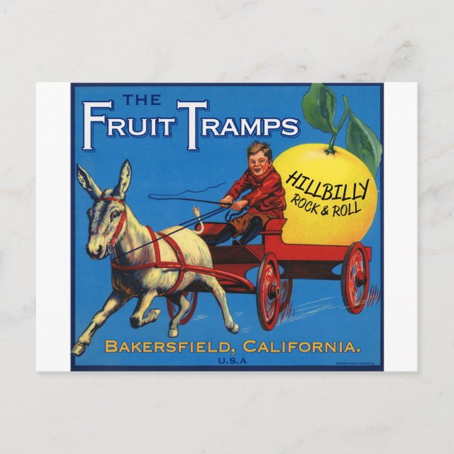 Carte Postale Plus d'amusement de tramp de fruits (Devant)