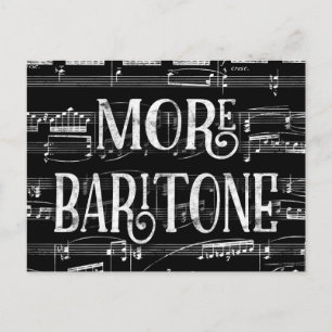 Carte Postale Plus de baryton tableau noir - Chanteur blanc noir