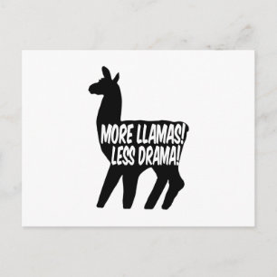 Carte Postale Plus de lamas moins de drame