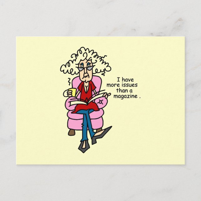 Carte Postale Plus de numéros qu'un Humour de magazine (Devant)