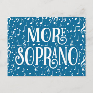 Carte Postale Plus de soprano - Chanteur bleu blanc