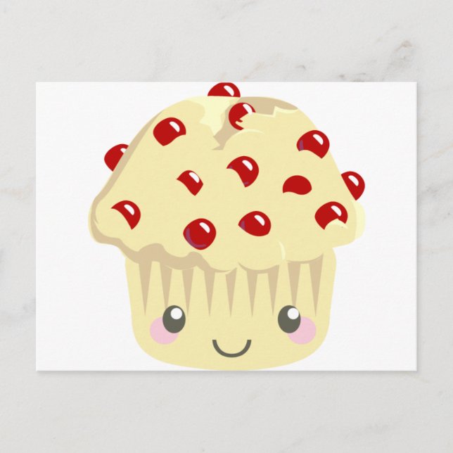 Carte Postale Plus de visages de muffin Kawaii (Devant)