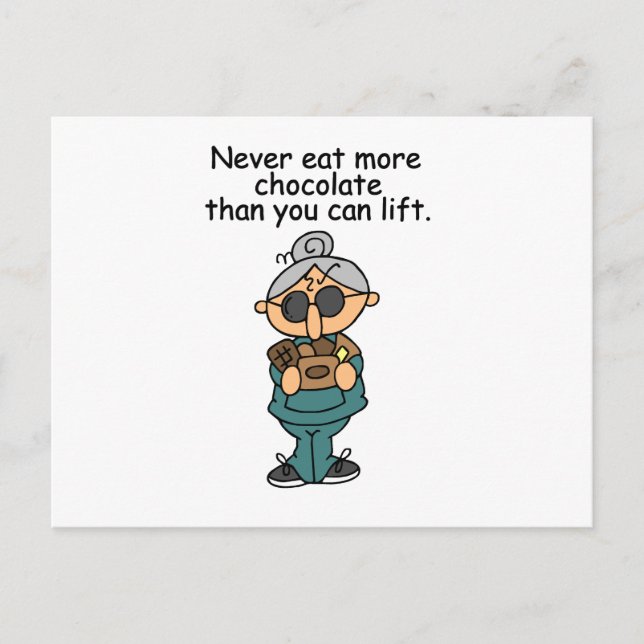 Carte Postale Plus d'Humours au chocolat (Devant)