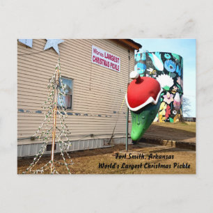 Carte Postale Plus grand cornichon de Noël du monde