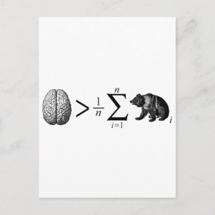 Carte Postale Plus Intelligent Que L'Ours Moyen