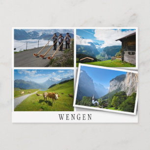 Carte Postale Plusieurs paysages à Wengen