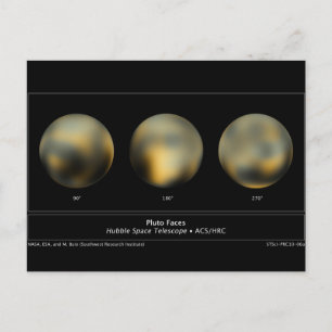 Carte Postale Pluto par le télescope spatial Hubble de la NASA