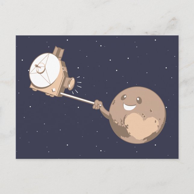 Carte Postale Pluto Selfie (Devant)