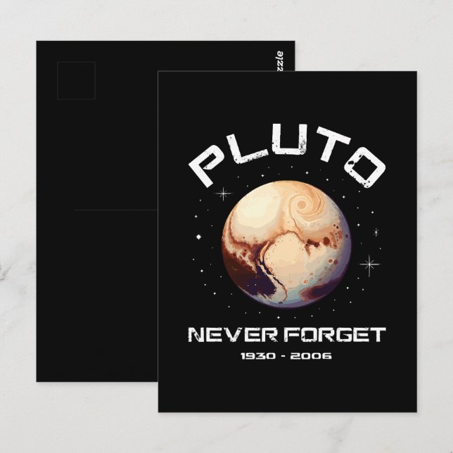 Carte Postale Pluton N'oublie Jamais (Devant / Derrière)