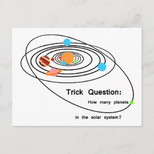 Carte Postale Pluton Planètes Question de Trick