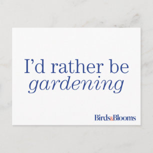 Carte Postale Plutôt Jardiner