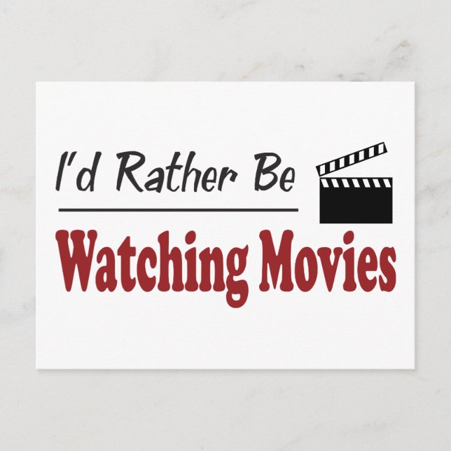 Carte Postale Plutôt regarder des films (Devant)